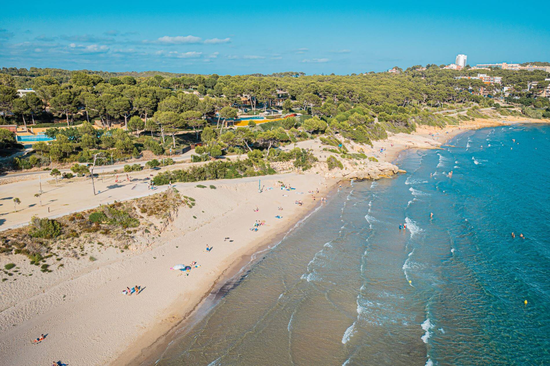 Strand in Salou mit Sand